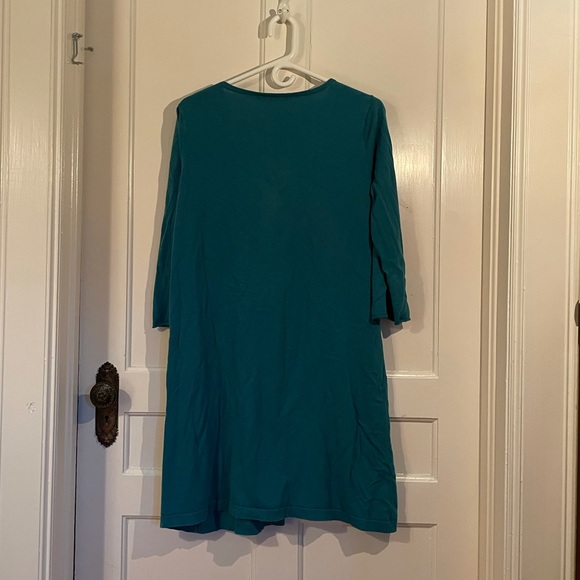 Turquoise long cardigan - Picture 3 of 4